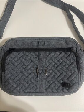 Lug Carousel XL Gray Crossbody Bag